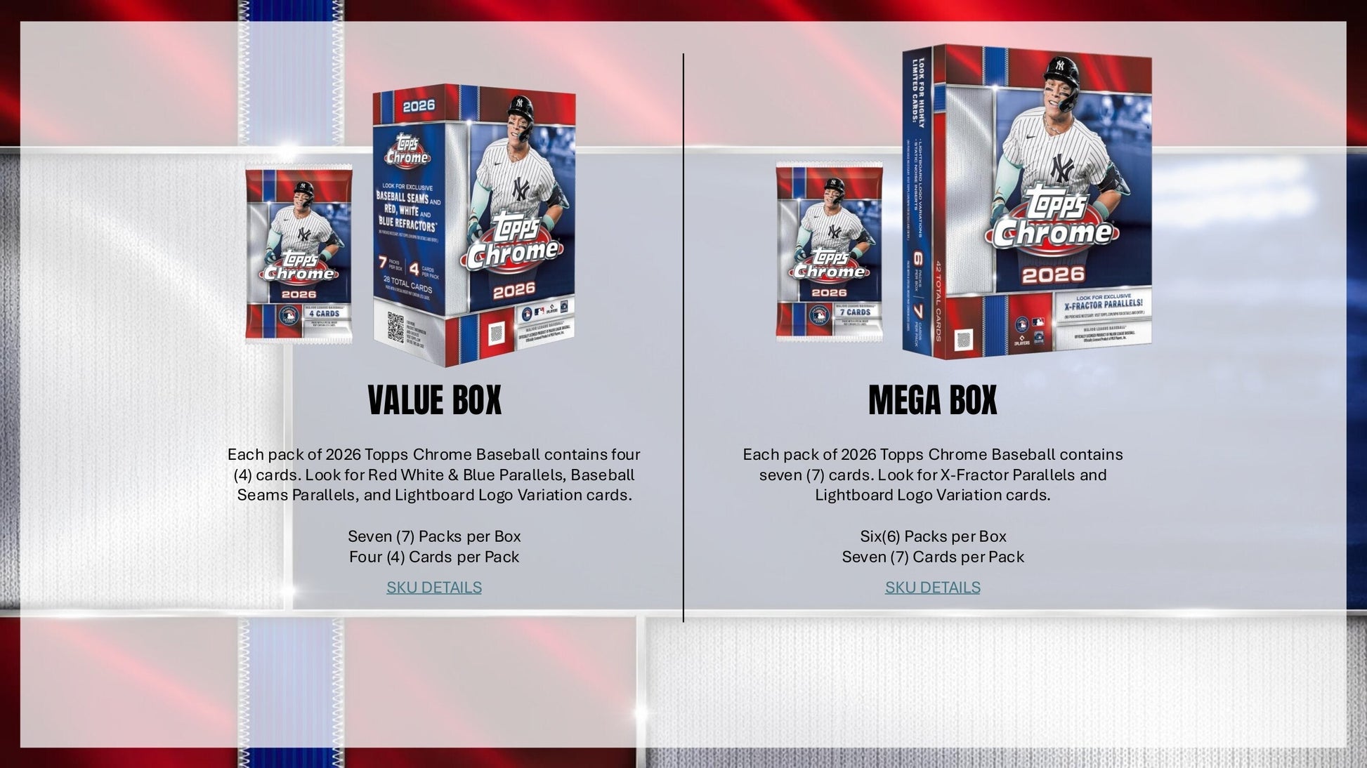 2026 Topps Chrome Baseball Jumbo Box (Presale 7/22)